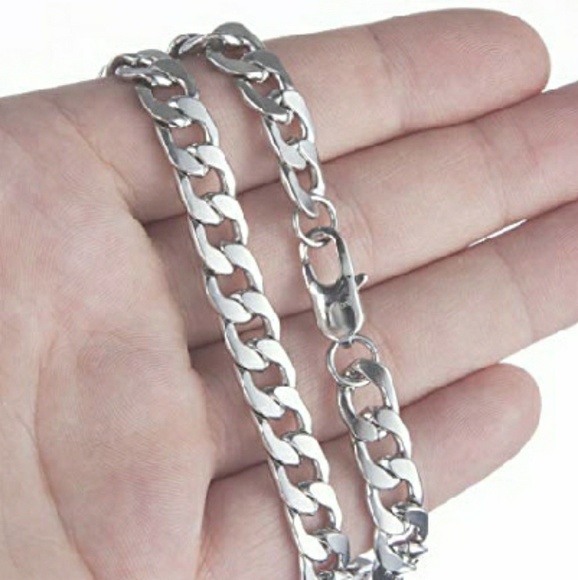 MEN'S STERLING SILVER CHAIN NECKLACE - Picture 2 of 6